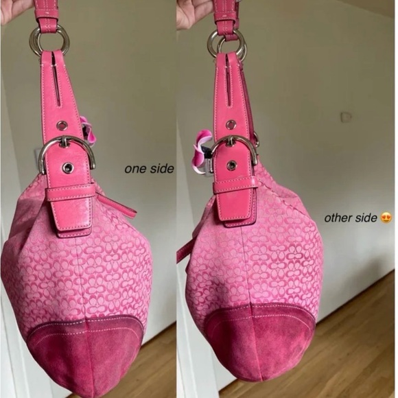 Coach Pink Hobo Bag - Picture 3 of 5